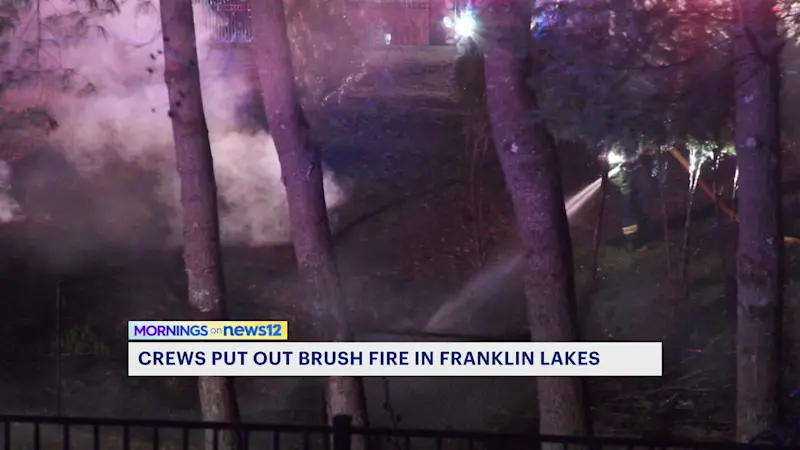 Story image: Overnight brush fire contained near homes in Franklin Lakes