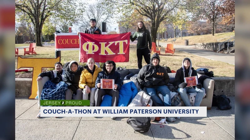 Story image: Jersey Proud: Phi Kappa Tau fraternity at WPU holds Couch-a-Thon fundraiser