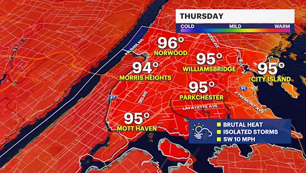 HEAT ALERT: Thursday brings even more high heat and humidity across The Bronx