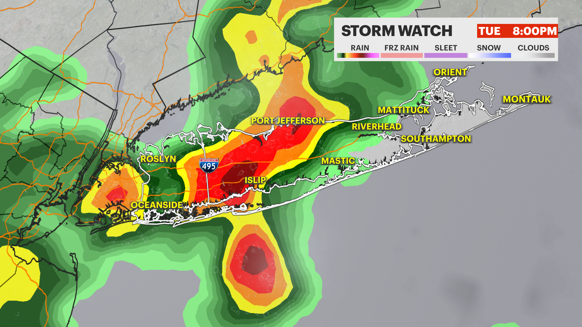 STORM WATCH: Scattered, potentially damaging storms Tuesday on Long Island