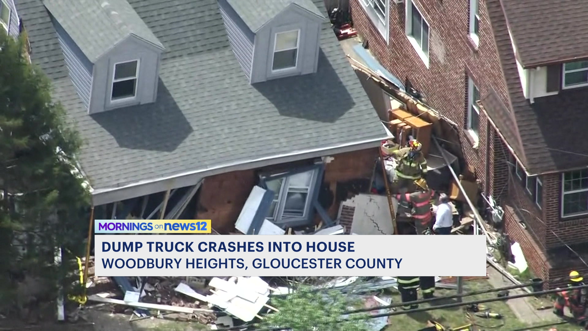 Dramatic dashcam video captures dump truck destroying house in Gloucester County