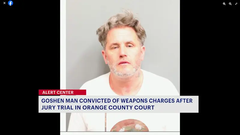 Story image: Goshen man convicted of weapons charges after jury trial