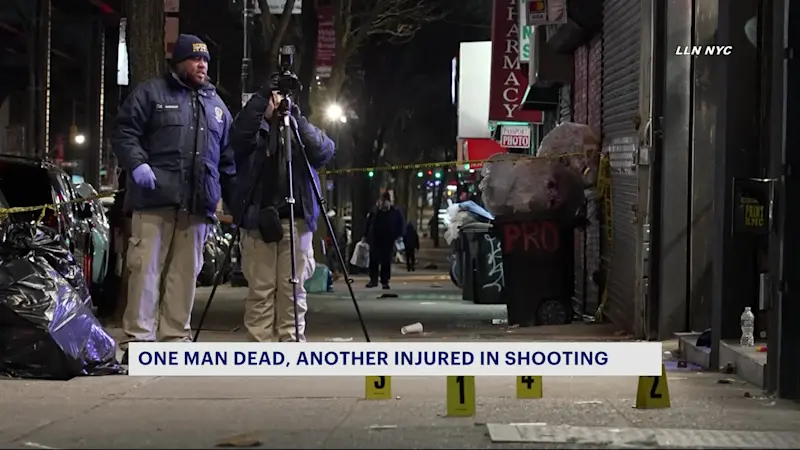 Story image: Police: Double shooting in Pelham Parkway leaves 1 man dead and another recovering