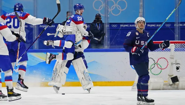 Slovakia stuns US in shootout, men's hockey knocked out of Olympics