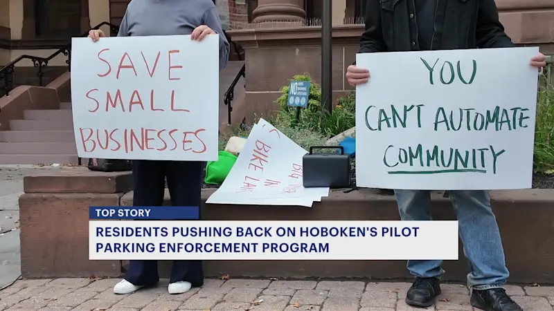 Story image: Hoboken residents, small business owners want city to hit the brakes on new parking enforcement pilot program