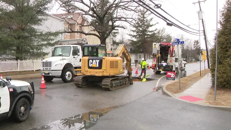 Story image: Officials: Water main break causes sinkhole in Lakewood