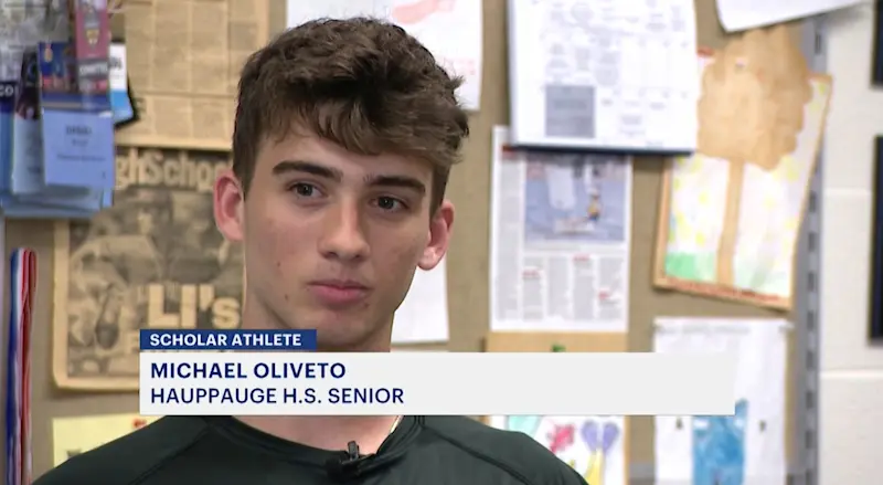 Story image: Scholar Athlete: Michael Oliveto, Hauppauge HS