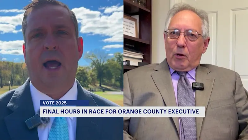Story image: Orange County executive race: Early results role in as Neuhaus and Sussman watch close contest