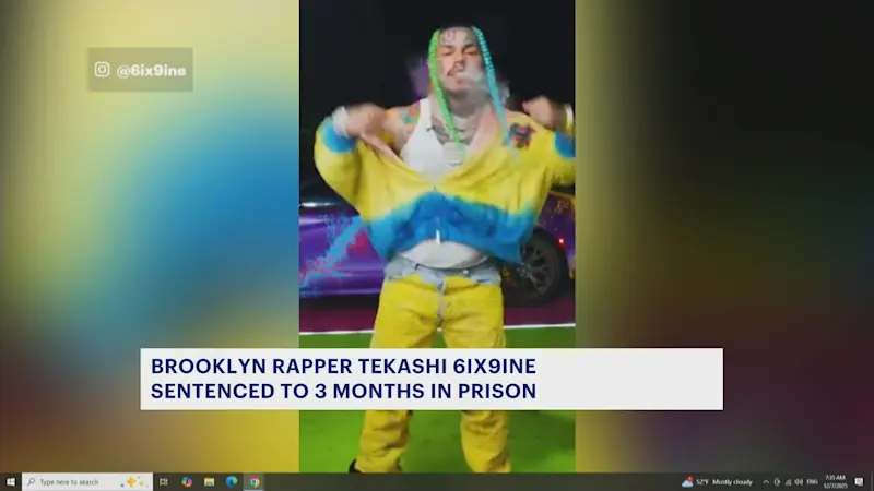 Story image: Brooklyn rapper Tekashi 6ix9ine given 3-month prison sentence for violating terms of supervised release