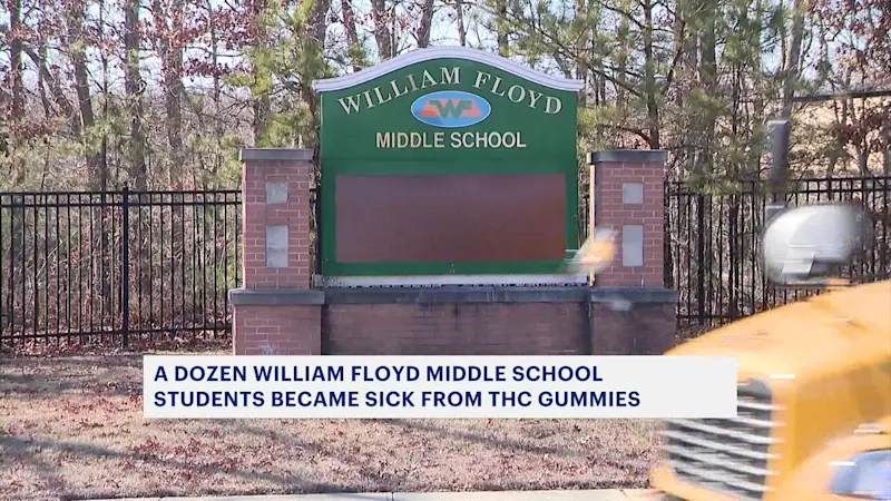 Story image: At least 12 William Floyd Middle School students sickened in school after consuming gummies laced with THC