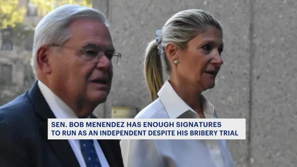 Sen. Menendez collects enough signatures to run for reelection as an Independent