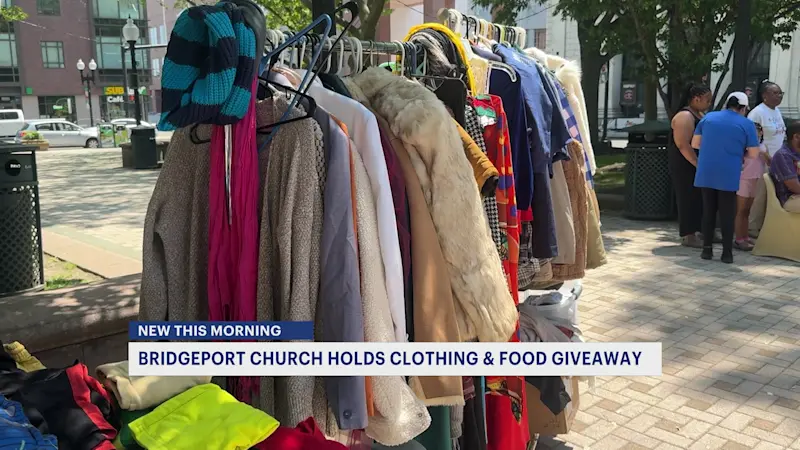 Story image: Bridgeport church holds food and clothing giveaway