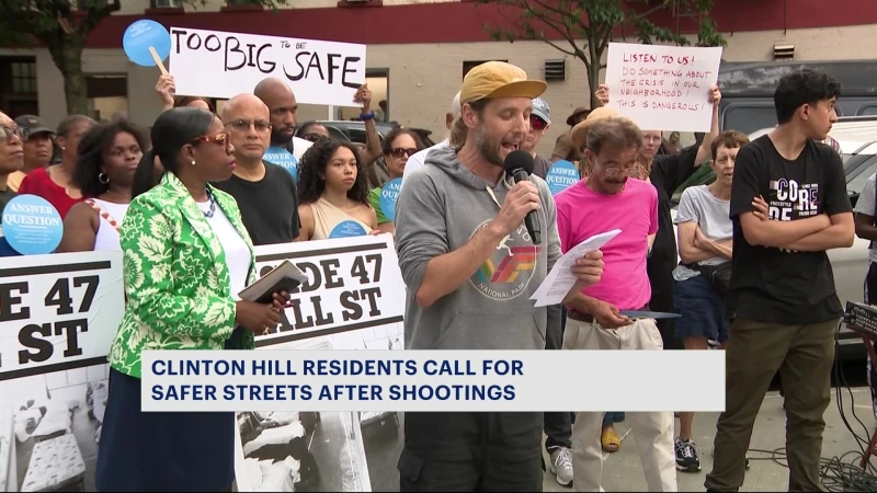 Story image: Community calls for safer neighborhood following two shootings in Clinton Hill