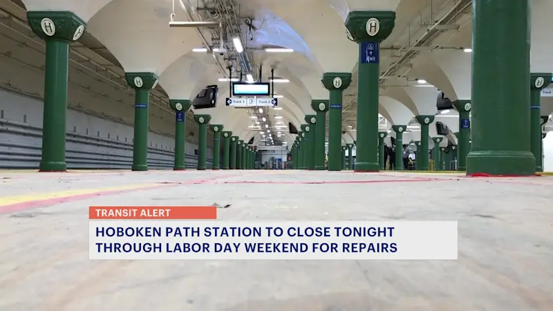Story image: Hoboken PATH to close through Labor Day weekend for urgent repairs