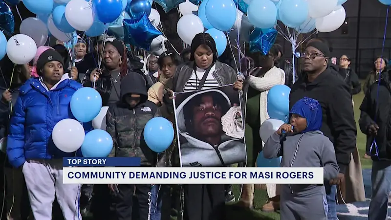 Story image: Balloon release held to honor life of victim killed in Newark shooting