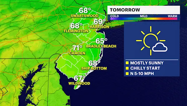 Fall-like conditions arrive in New Jersey to open October