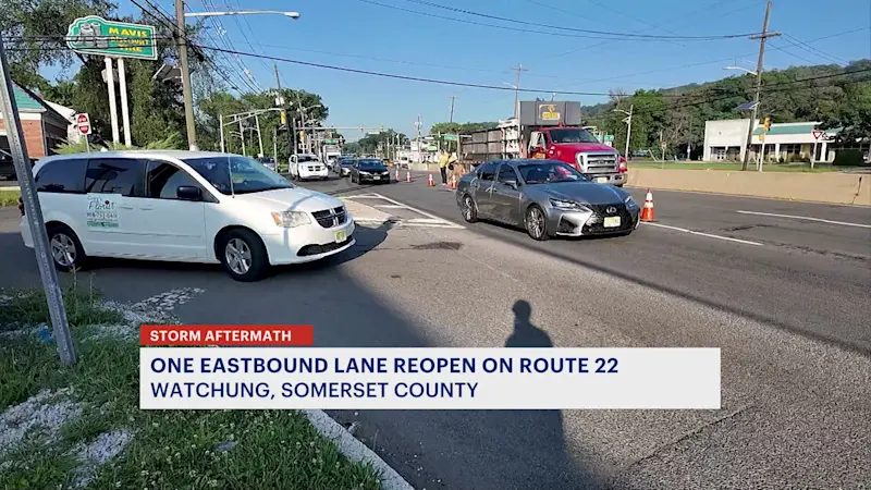 Story image: Parts of Route 22 in Somerset County reopening this morning 