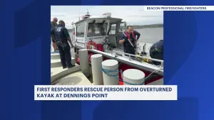 Officials rescue person when kayak capsizes in Beacon