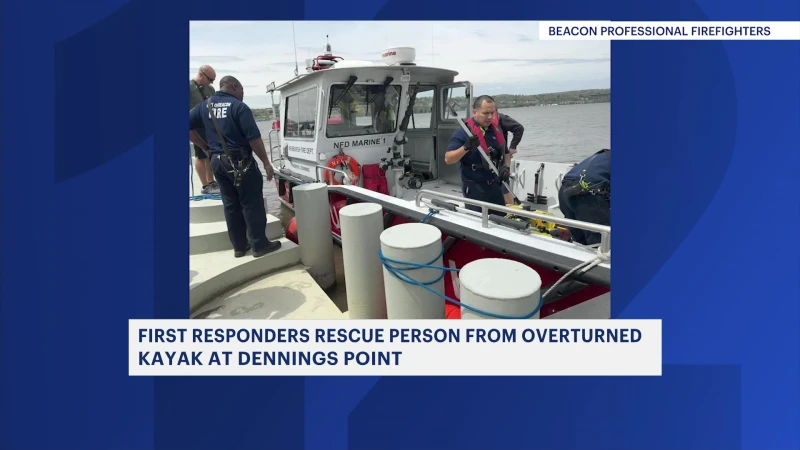 Story image: Officials rescue person when kayak capsizes in Beacon