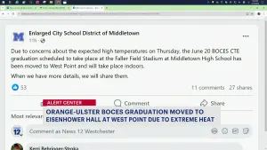 Heat prompts graduation move for Orange-Ulster BOCES students
