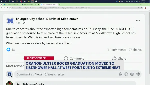 Heat prompts graduation move for Orange-Ulster BOCES students