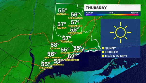 Daytime highs in the 50s for Connecticut 