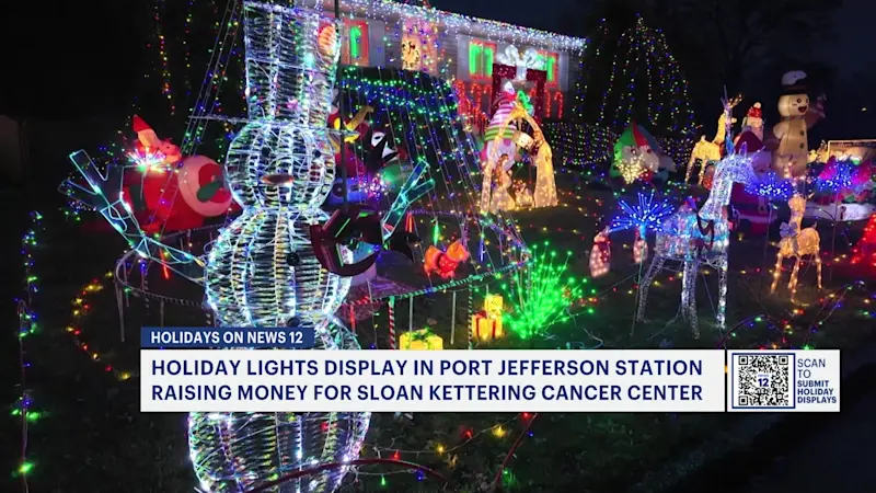 Story image: Holiday lights on display in Port Jefferson Station raising money for cancer center 