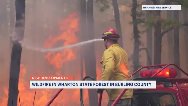 Wildfire in Wharton State Forest consumes more than 300 acres of land
