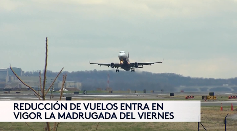 Story image: Univision 41 News Brief: Reducción de vuelos entra en vigor la madrugada del Viernes