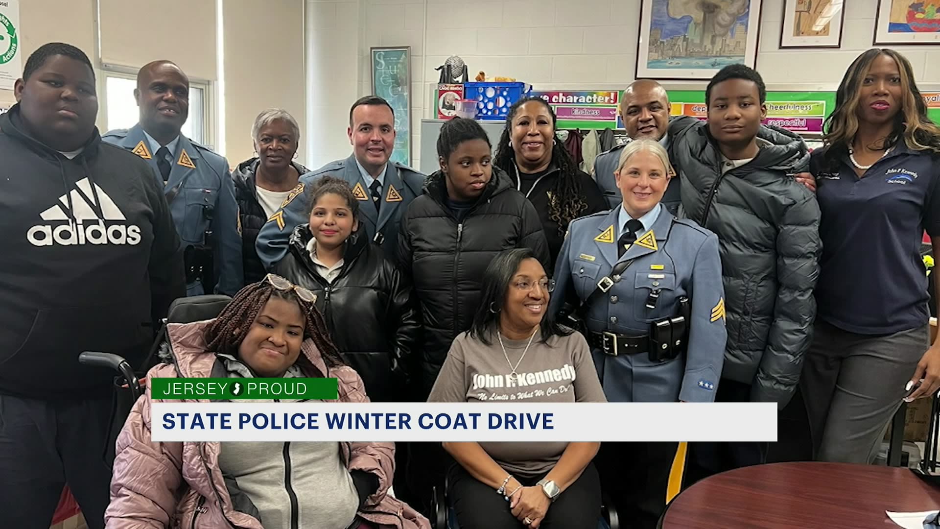 Jersey Proud State police collect hundreds of winter coats for New