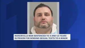Manorville man sentenced to prison time for sending sexual texts to a minor 