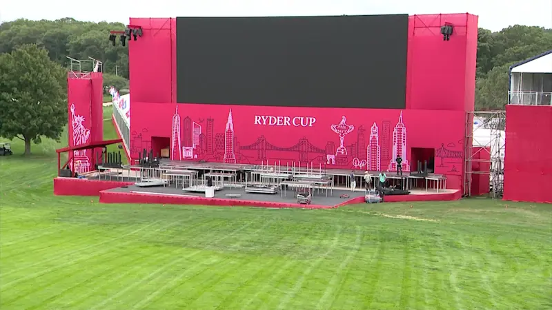 Story image: Finishing touches applied at Bethpage Black for Ryder Cup