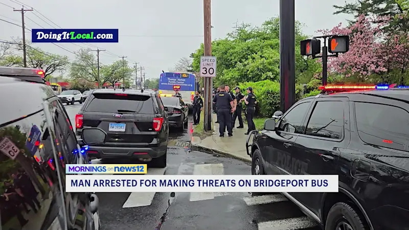 Story image: Man arrested for making threats on city bus in Bridgeport