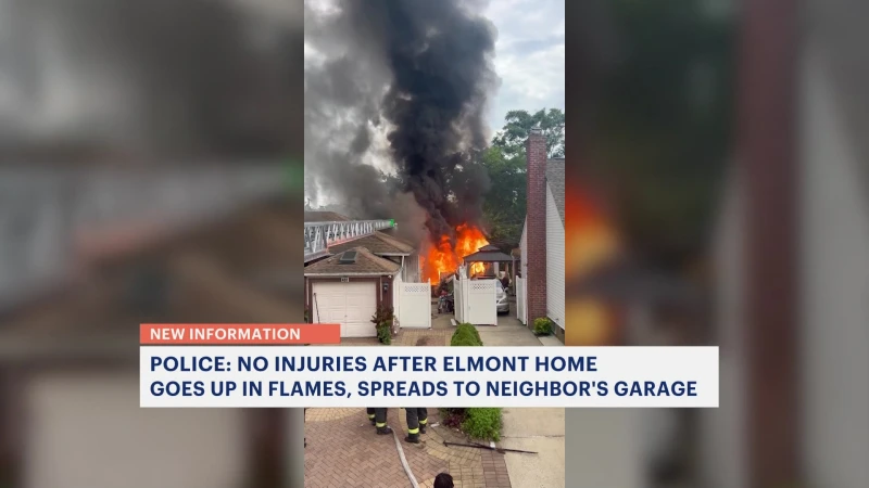 Story image: Police: Fire erupts at Elmont home, spreads to neighbor’s garage