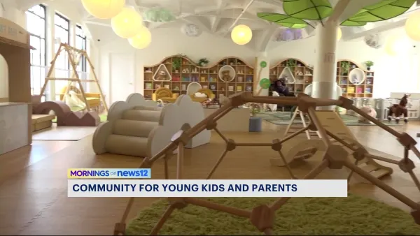 Indoor play space in Williamsburg provides fun, bonding time for parents & young children