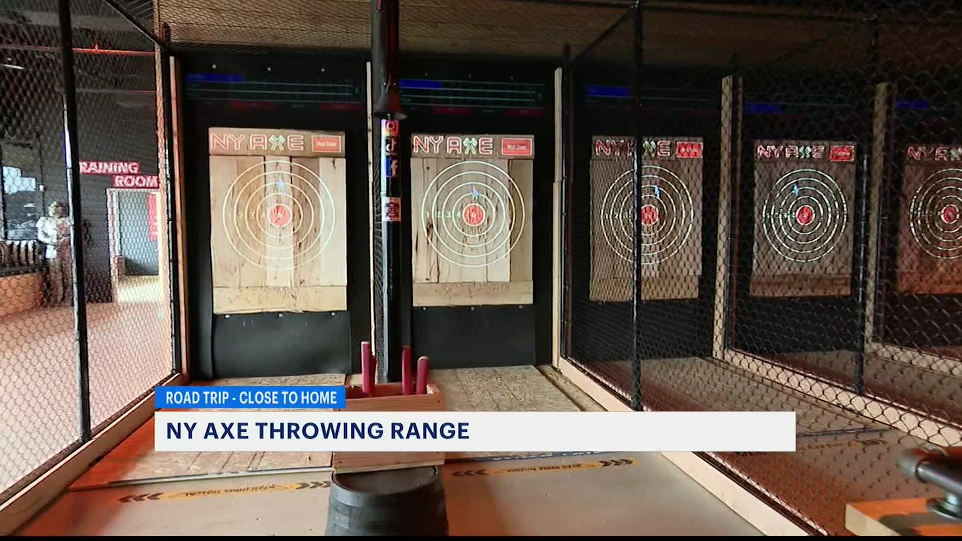 Blow off some steam at NY Axe Throwing Range in Selden