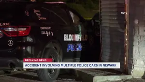 Multiple Bloomfield police cars totaled following Newark crash