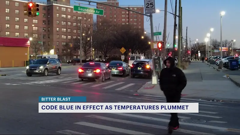 Story image: Code Blue in effect as bitter blast sends freezing temps across the Bronx