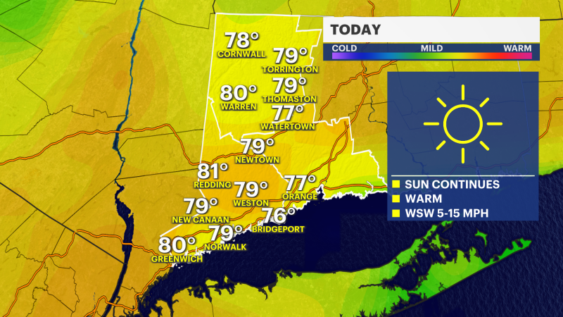 Story image: More near-record warmth on the way for Connecticut