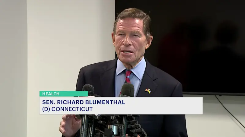 Story image: Sen. Blumenthal advocates to extend health care subsidies amid gov't shutdown