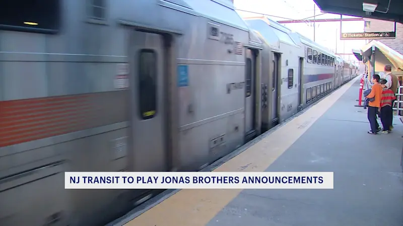 Story image: NJ Transit teams with the Jonas Brothers ahead of concert