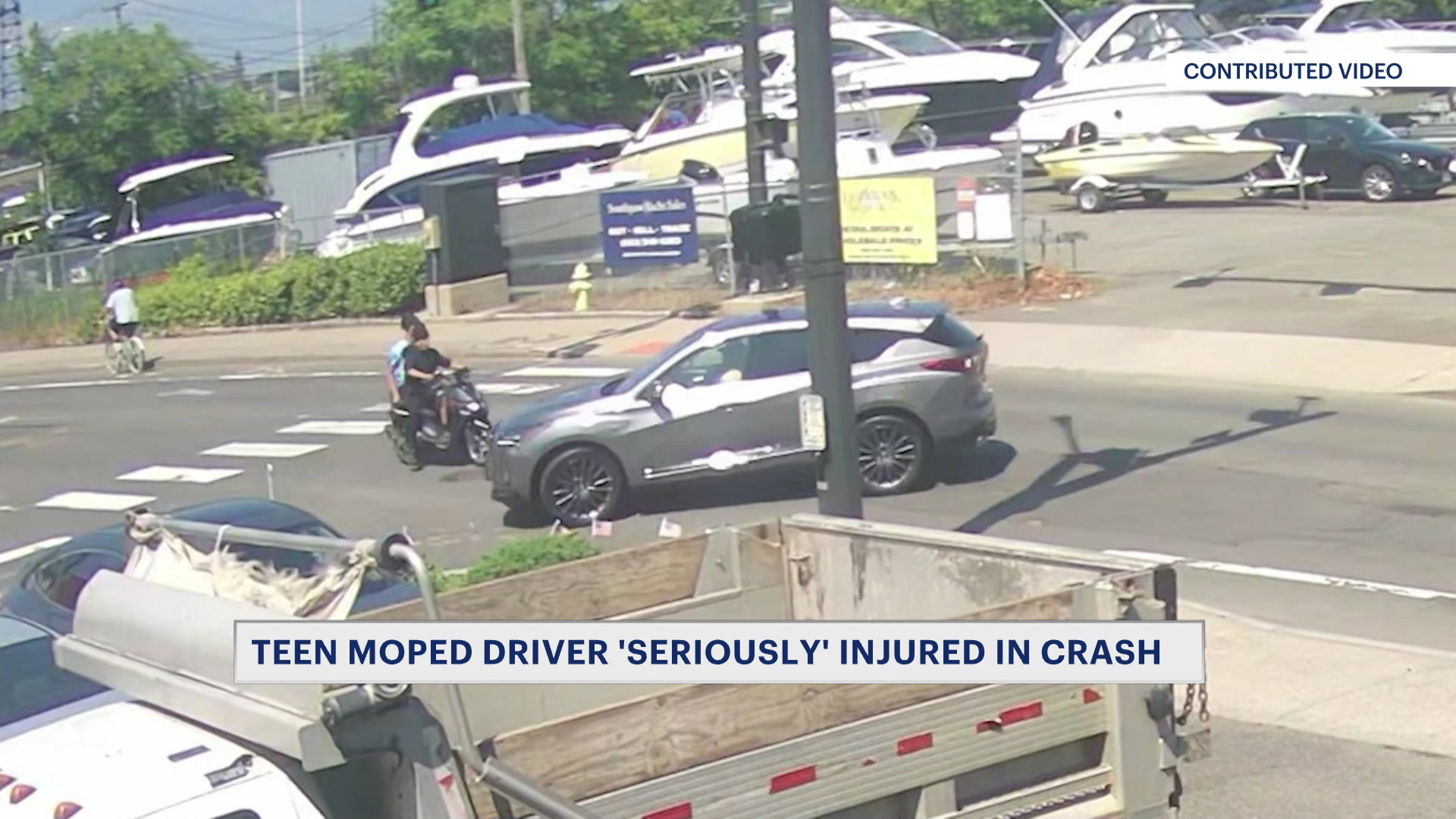 'Police and ambulances were everywhere.' 16-year-old critically injured after moped collides with SUV  