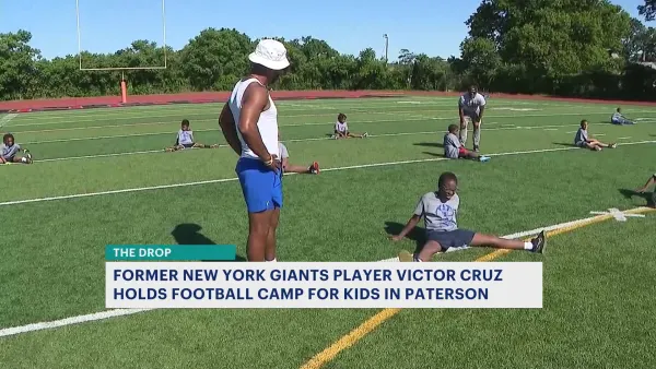 The Drop: Giants legend Victor Cruz holds football camp for children in Paterson