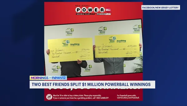 2 best friends from New Jersey split $1 million Powerball prize