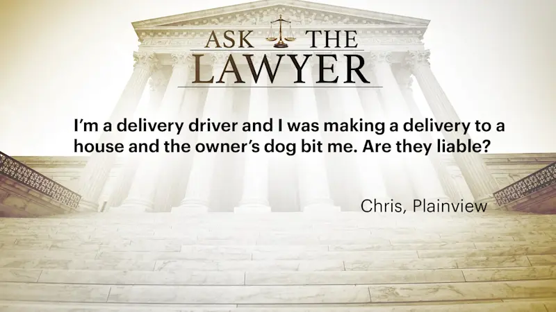 Story image: Ask the Lawyer: Bit by dog while making a delivery