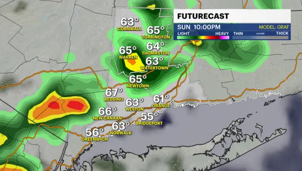 Morning showers lead to warm, sunnier afternoon in Connecticut 