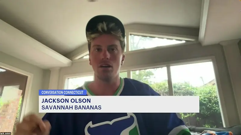 Story image: Conversation Connecticut: New Milford native Jackson Olson of the Savannah Bananas