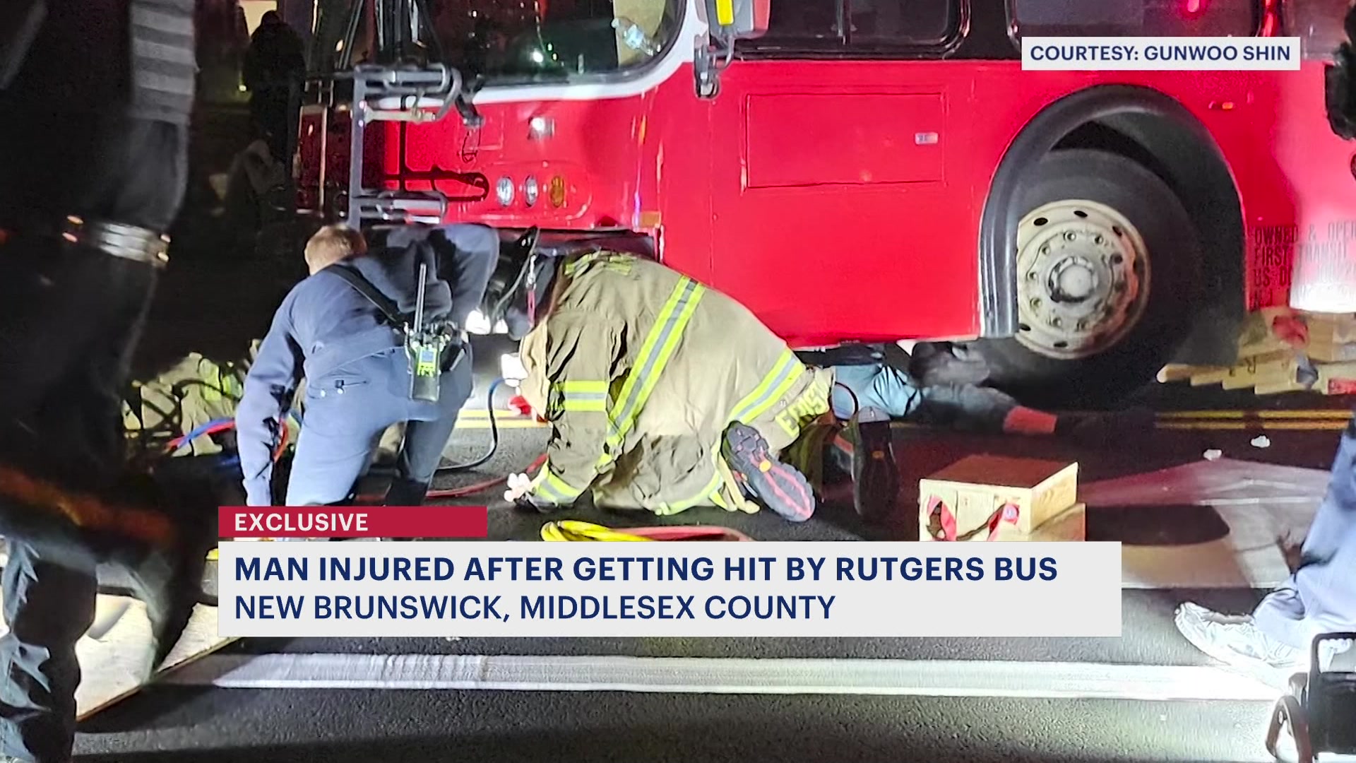 Authorities: Pedestrian struck by Rutgers University bus in New