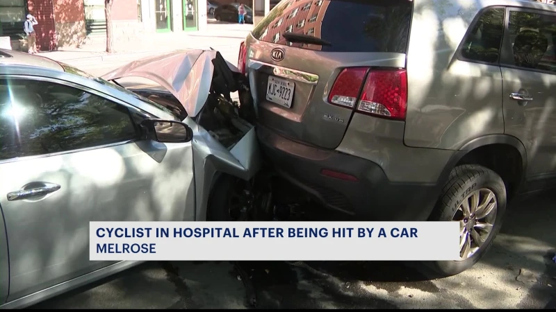 Story image: NYPD: Bicyclist struck by car in Melrose, in critical condition