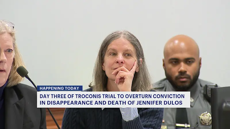Story image: Troconis back in court for Day 3 of trial challenging conviction in Jennifer Dulos case
